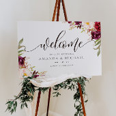 マルサラ・ブルゴーニュフローラ結婚歓迎のサイン ポスター