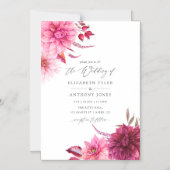 マルサラ – ブルゴーニュ&ピンクオータム秋の結婚式 マグネット招待状 (正面)