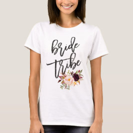マルサラ・ブルゴーニュ・フローラ花嫁の部族 Tシャツ