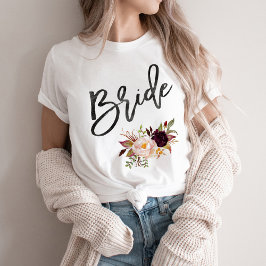マルサラ・ブルゴーニュ・フローラ・ブライド Tシャツ
