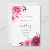 マルサラ – ブルゴーニュ&赤面秋秋の結婚式 招待状 (正面)