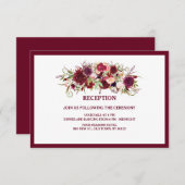 マルサラ レッド バーガンディ 結婚式 披露宴 招待状 (正面/裏面)