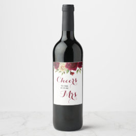 マルサラ ワインボトル ラベル "未来の花嫁に乾杯" ブライダルシャワーやハネムーンに