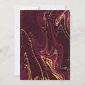 マルサラ ワイン ゴールド アルコール インク 80歳の誕生日パーティー 招待状 (裏面)