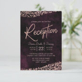 マルサラ ワイン & ローズゴールドの結婚式披露宴 エンクロージャーカード (スタンド正面)