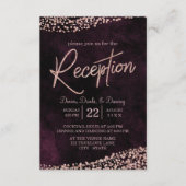 マルサラ ワイン & ローズ ゴールドの結婚式披露宴 エンクロージャーカード (正面)