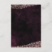 マルサラ ワイン & ローズ ゴールドの結婚式披露宴 エンクロージャーカード (裏面)