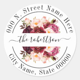 マルサラburgudyフローラボホシック差出人住所 ラウンドシール