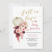 マルサ素朴ラパンプキン秋インラブベビーシャワー 招待状 (正面)