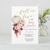 マルサ素朴ラパンプキン秋インラブベビーシャワー 招待状 (スタンド正面)