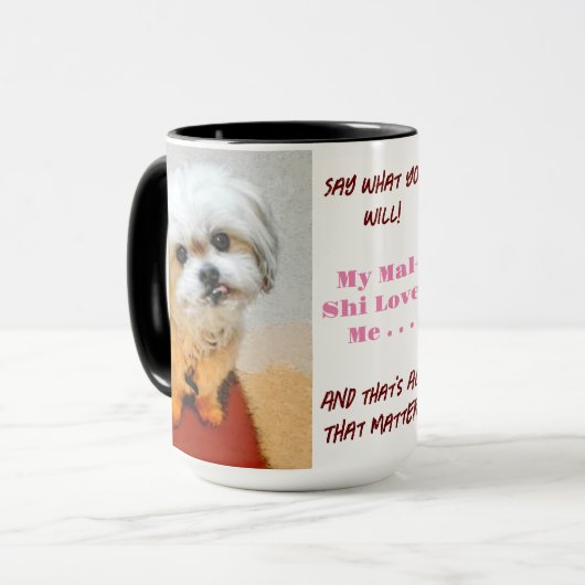 マルシが二音のマグを言う マグカップ (正面左)