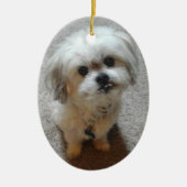 マルシのオーバルクリスマスオーナメントを飾る セラミックオーナメント (正面)