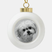 マルシのクリスマスオーナメントを飾る セラミックボールオーナメント (正面)