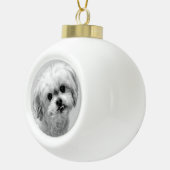 マルシのクリスマスオーナメントを飾る セラミックボールオーナメント (右)