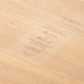 マルシアクラシックエレガントウェディング アクリル招待状 (レイダウン)