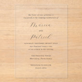 マルシアクラシックエレガントウェディング アクリル招待状 (正面)