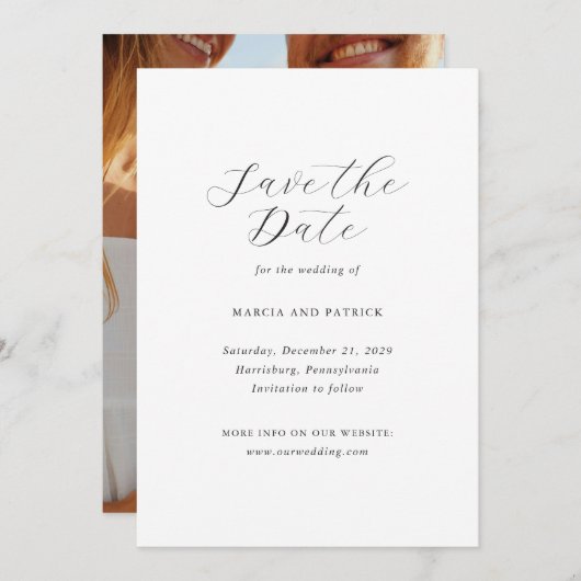 マルシアクラシックエレガントウェディング セーブザデート (正面/裏面)
