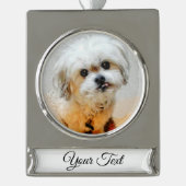 マルシシルバートーンクリスマスバナーオーナメント シルバープレートバナーオーナメント (正面)