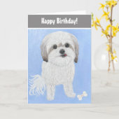 マルシドッグ誕生日折り畳みカード カード (黄色い花)