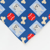 マルシパーソナライズされたブルーフリースブランケット フリースブランケット (角)