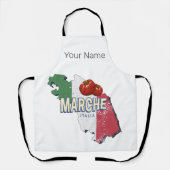 マルシュイタリアレトロ地域マップヴィンテージ土産 エプロン (正面)