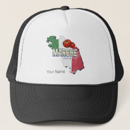 マルシュイタリアレトロ地域マップヴィンテージ土産 キャップ