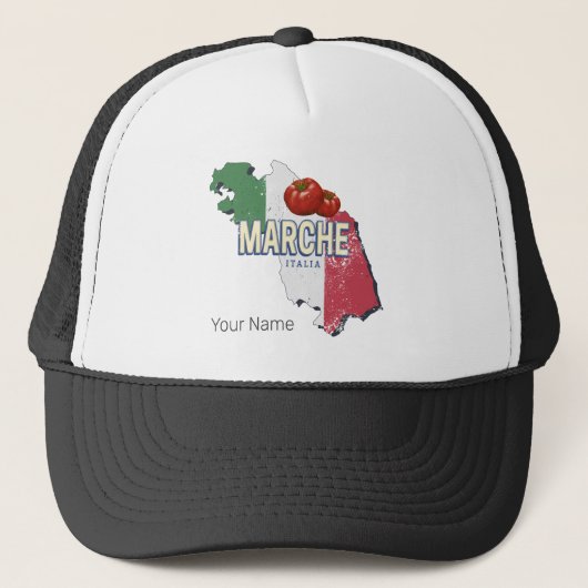 マルシュイタリアレトロ地域マップヴィンテージ土産 キャップ (正面)