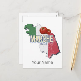 マルシュイタリアレトロ地域マップヴィンテージ土産 シーズンポストカード