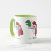 マルシュイタリアレトロ地域マップヴィンテージ土産 マグカップ (正面左)