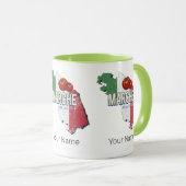 マルシュイタリアレトロ地域マップヴィンテージ土産 マグカップ (正面右)