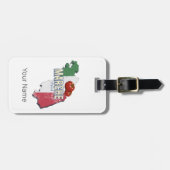 マルシュイタリアレトロ地域マップヴィンテージ土産 ラゲッジタグ (正面横)