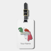 マルシュイタリアレトロ地域マップヴィンテージ土産 ラゲッジタグ (正面縦)