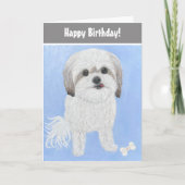 マルシーの犬の誕生日折りたたみカード カード (正面)