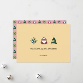 マルジパン折り紙クリスマス シーズンカード