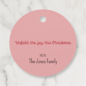 マルジパン折り紙クリスマス フェイバータグ (裏面)