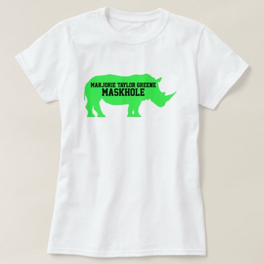 マルジョリーテイラーグリーンRhinoマスクホール Tシャツ (デザイン正面)
