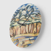 マルスデン・ハートレーによるニューメキシコの風景、美術 ラージ壁時計 (傾斜)