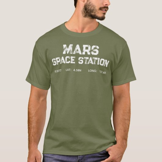 マルス宇宙ステーションレトロロゴTシャツ Tシャツ (正面)