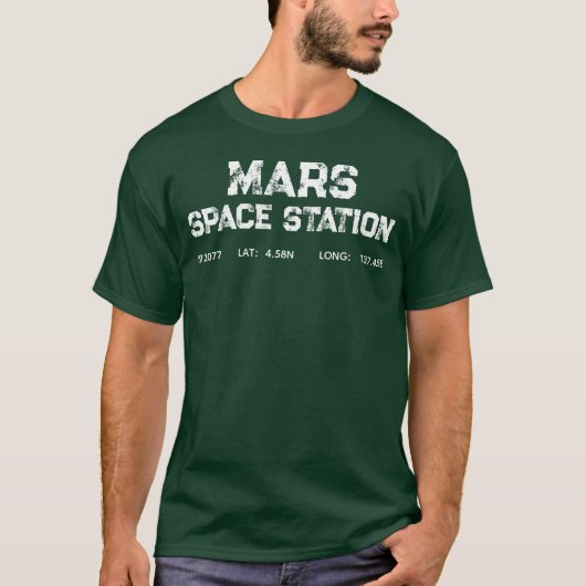 マルス宇宙ステーションレトロロゴTシャツ Tシャツ (正面)