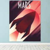 マルス・スターシップ アール・デコ調 宇宙アート キャンバスプリント (インサイチュ (ウッドフロア))