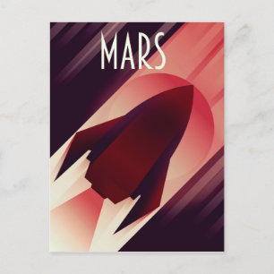 マルス・スターシップ・アール・デコ・スペースアート ポストカード