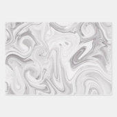 マルズ絵を描モダンベビー灰色のピンク色 ラッピングペーパーシート (正面)