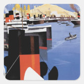 マルセイユのポスター スクエアシール (正面)