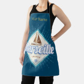 マルセイユシティフランスレトロ帆船ヴィンテージ エプロン (インサイチュ)