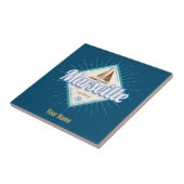 マルセイユシティフランスレトロ帆船ヴィンテージ タイル (側面)