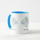 マルセイユシティフランスレトロ帆船ヴィンテージ マグカップ (正面左)