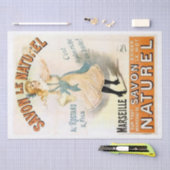 マルセイユソープヴィンテージ広告ガールデカフランスのップページ 薄葉紙 (クラフト)