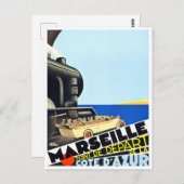 マルセイユフランスヴィンテージ旅行 ポストカード (正面/裏面)