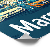 マルセイユフランス有名トラベルプレイス ポスター (角)