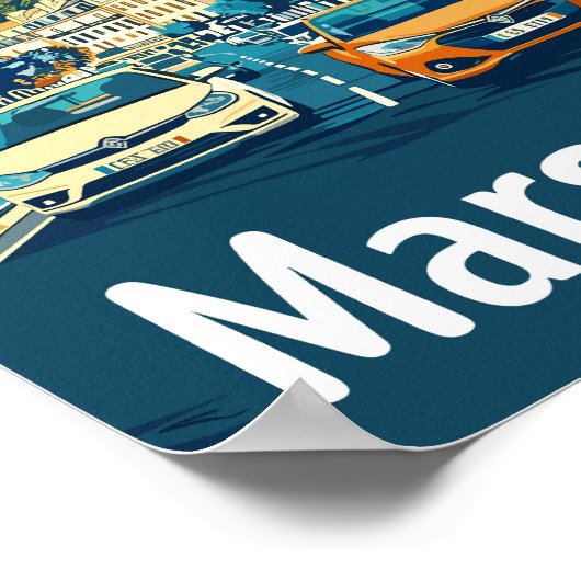 マルセイユフランス有名トラベルプレイス ポスター (角)